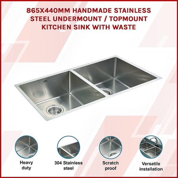 Stainless Steel Sink – 86.5×44 cm