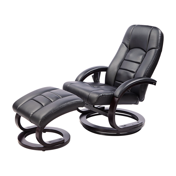 PU Leather Massage Chair Recliner Ottoman Lounge Remote