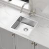 440x440mm Handmade Stainless Steel Undermount / Topmount Kitchen Laundry Sink with Waste