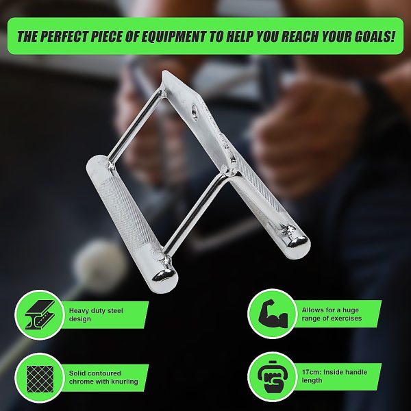 Close Grip Seated Row Handle Bar Triangle Cable Attachment