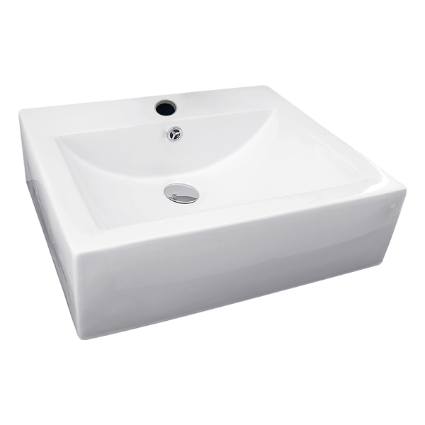 Ceramic Rectangular Above Countertop Basin for Vanity