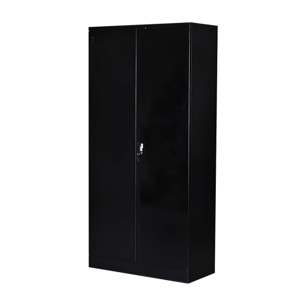 Two-Door Shelf Office Gym Filing Storage Locker Cabinet Safe – 185 x 90 x 40 cm, Black