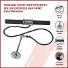 Forearm Wrist Grip Strength Roller Exercise Bar Home Gym Training