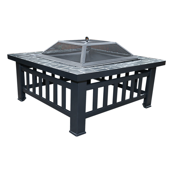 18″ Square Metal Fire Pit Outdoor Heater