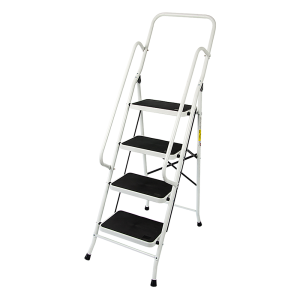 Foldable Non Slip 4 Step Steel Ladder