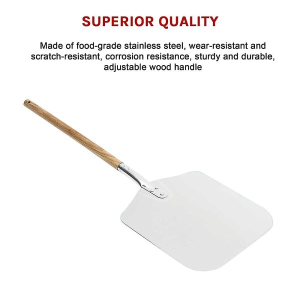 Pizza Oven Peel Paddle Long Wood Handle – 90 cm