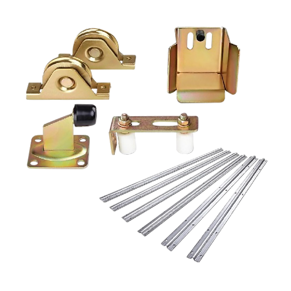 Sliding Gate Hardware Accessories Kit – 6m Track, Wheels, Stopper, Roller Guide