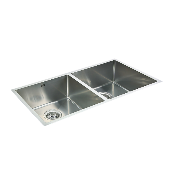 865x440mm Handmade Stainless Steel Undermount / Topmount Kitchen Sink with Waste