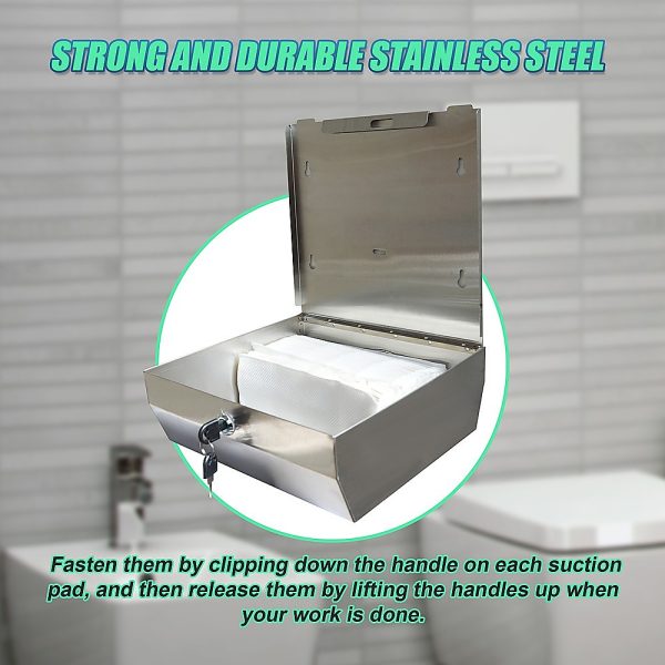 304 Stainless Steel Hand Paper Towel Dispenser Holder Toilet Heavy Duty