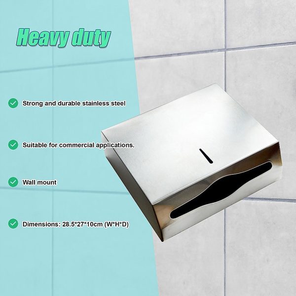 304 Stainless Steel Hand Paper Towel Dispenser Holder Toilet Heavy Duty