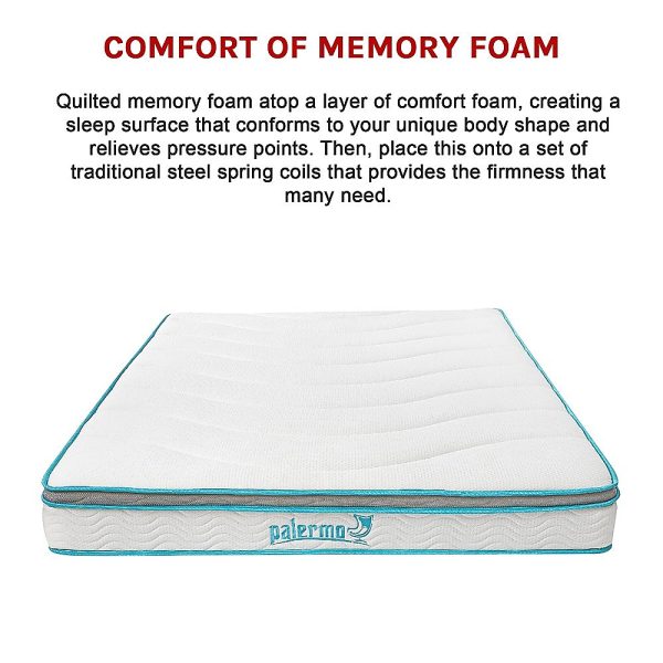 Atwater 20cm Memory Foam and Innerspring Hybrid Mattress – QUEEN