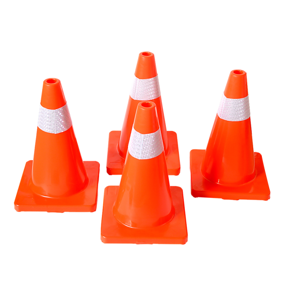 4pcs 45cm Road Traffic Cones Reflective Overlap Parking Emergency Safety Cone