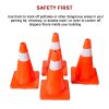 4pcs 45cm Road Traffic Cones Reflective Overlap Parking Emergency Safety Cone