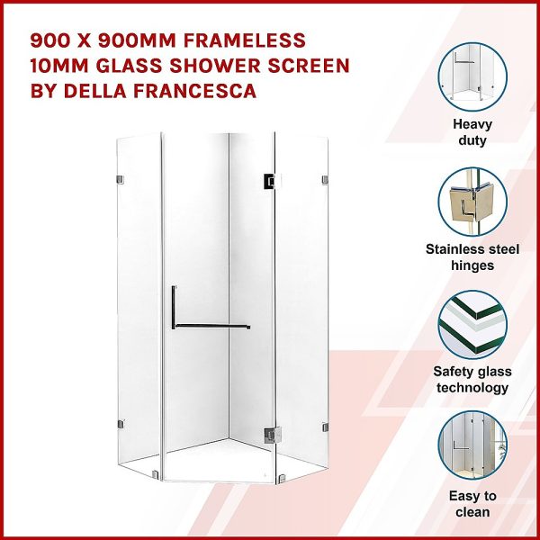 Frameless 10mm Glass Shower Screen By Della Francesca