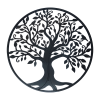 Black Tree of Life Wall Art Hanging Metal Iron Sculpture Garden – 60 cm