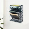 Wall Mount 6 Pocket Hanging File Sorter Organizer Folder Holder Rack Storage