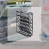 Wall Mount 6 Pocket Hanging File Sorter Organizer Folder Holder Rack Storage