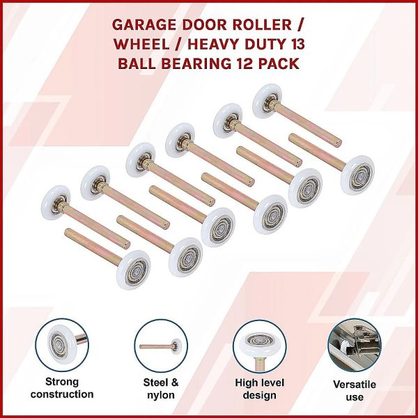 Garage Door Roller / Wheel / Heavy duty 13 Ball Sealed Bearing 12 Pack