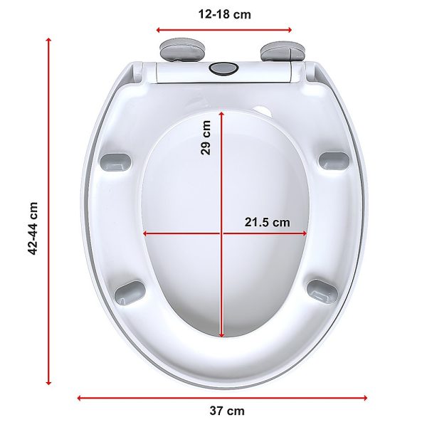 Quick Release Soft Close Toilet Seat White Bathroom Heavy Duty