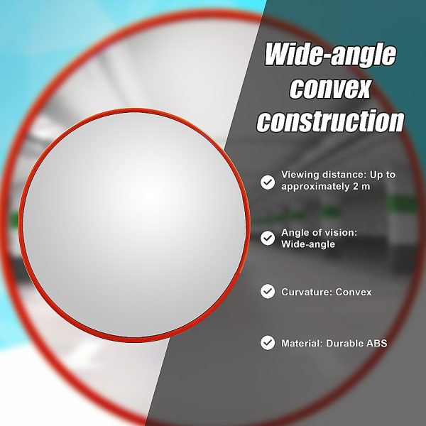 60cm Wide Angle Security Curved Convex Road Safety Mirror Traffic Driveway