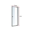 Adjustable Semi Frameless Shower Screen Australian Safety Glass – (74~82) x 195 cm