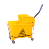 20L Deluxe Mop Wringer Bucket Side Press Janitor Commercial Cleaning