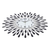 Large Modern 3D Crystal Wall Clock Luxury Art Metal Round Home Decor