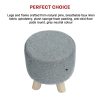 Fabric Ottoman Foot Stool Rest Pouffe Footstool Wood Storage Padded Seat