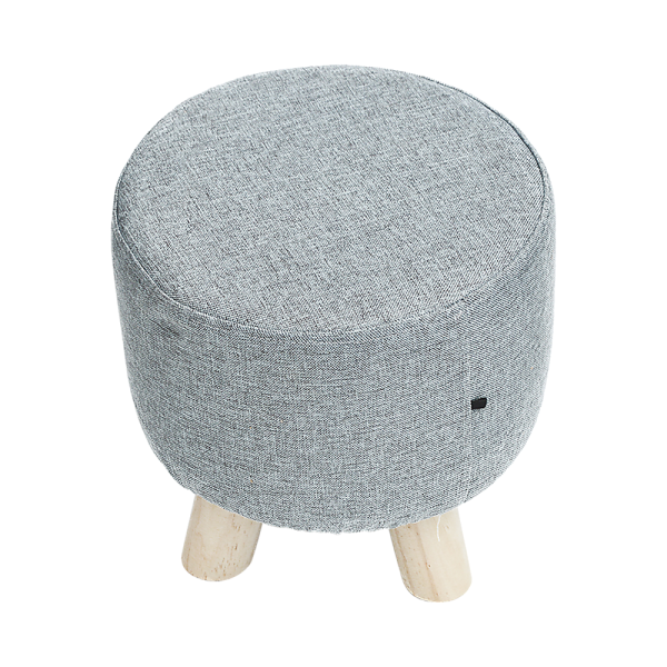 Fabric Ottoman Foot Stool Rest Pouffe Footstool Wood Storage Padded Seat