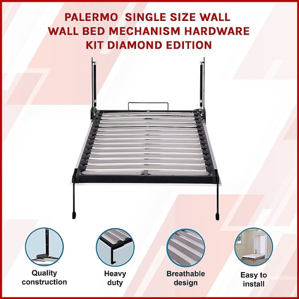 Single Size Wall Bed Mechanism Hardware Kit Diamond Edition