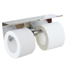 Stainless Steel Double Toilet Paper Holder Towel Roll Tissue Rack Storage Shelf