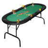 185cm 8 Player Folding Poker Blackjack Table with Cup Holder