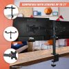 Dual LCD Monitor Desk Mount Stand Adjustable Fits 2 Screens Up To 27″