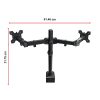 Dual LCD Monitor Desk Mount Stand Adjustable Fits 2 Screens Up To 27″