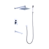 8″ Rain Shower Head Straight Wall Arm Mixer Set Wall Bath Spout Outlet Tap