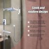 8″ Rain Shower Head Straight Wall Arm Mixer Set Wall Bath Spout Outlet Tap