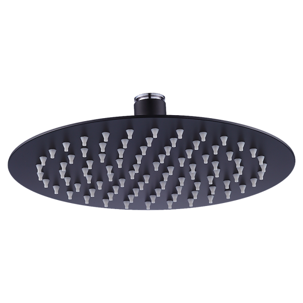 200mm Shower Head Round 304SS Electroplated – Black