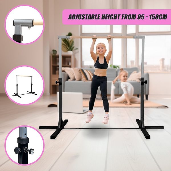 Gymnastics Training Bar Kids Adjustable Horizontal Kip Fitness Gym Equipment