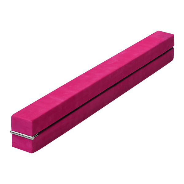 2.2m Gymnastics Folding Balance Beam Synthetic Suede – Pink