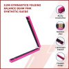 2.2m Gymnastics Folding Balance Beam Synthetic Suede – Pink