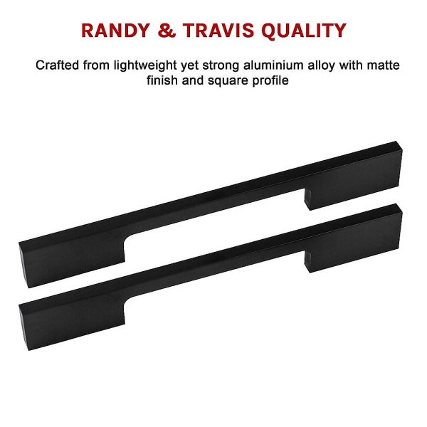 Kitchen Handle Cabinet Cupboard Door Drawer Handles square Black furniture pulls – 128 mm