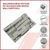 Wallpaper White Non-woven Wall Paper Roll – Brick Pattern