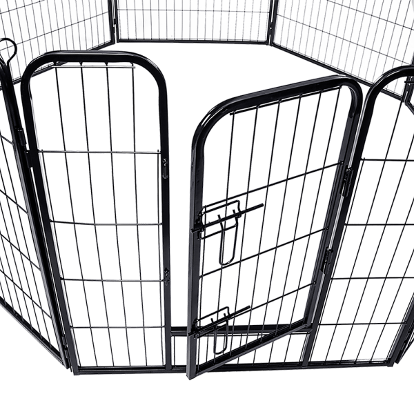 8 Panel Heavy Duty Pet Dog Playpen Puppy Exercise Fence Enclosure Cage