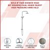 WELS 8″ Rain Shower Head Set Rounded Dual Heads Faucet High Pressure Hand Held