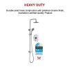 WELS 8″ Rain Shower Head Set Rounded Dual Heads Faucet High Pressure With Mixer