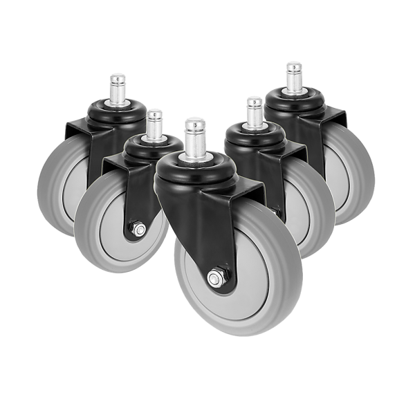 5x Office Chair Caster Wheels Set Heavy Duty & Safe for All Floors w/Universal Fit