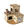 Cat Cardboard House Tree Tower Condo Scratcher Pet Post Pad Mat Furniture