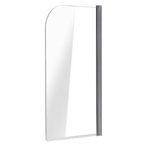 180° Pivot Door 6mm Safety Glass Bath Shower Screen By Della Francesca – 900 x 1400 mm, Chrome