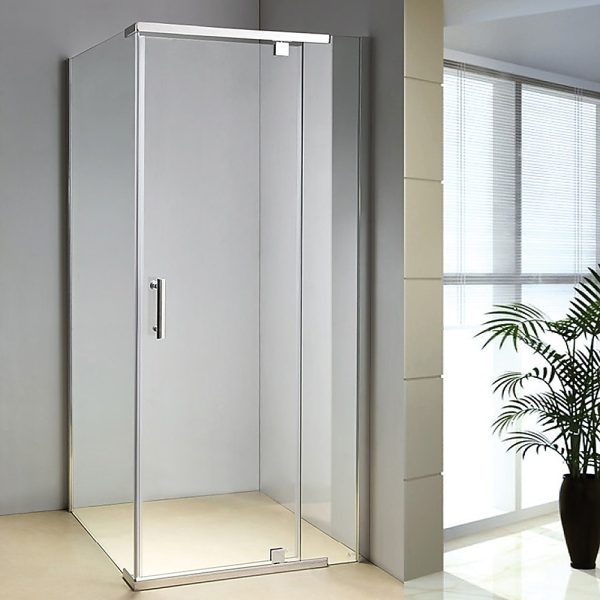 Shower Screen Framed Safety Glass Pivot Door By Della Francesca – 900 x 800 x 1900 mm, Chrome