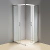 Sliding Door Nano Safety Glass Shower Screen By Della Francesca – 800 x 900 mm, Chrome